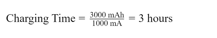 3000mAh 18650 battery using a 1000mA charger